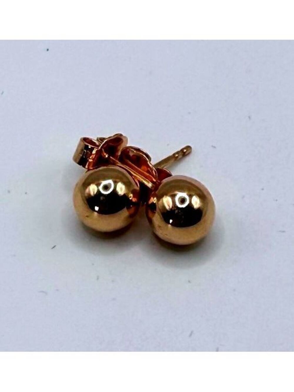 Milor Bronze Italy 3/4" Round Ball Stud Earrings